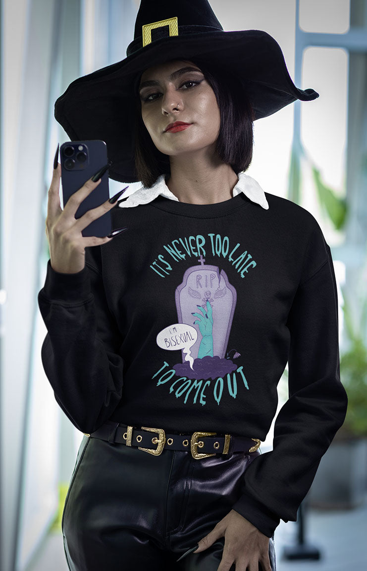Felpa unisex a girocollo - Never too late