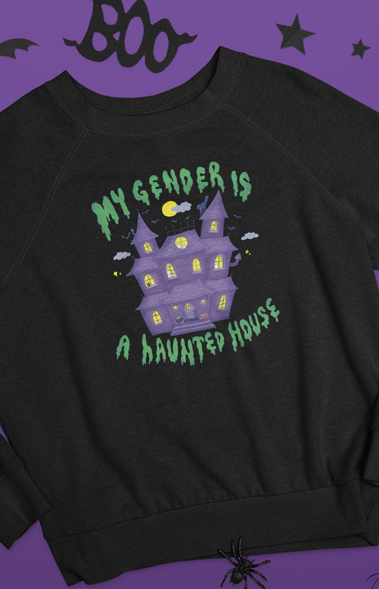 Felpa unisex a girocollo - My gender is a haunted house