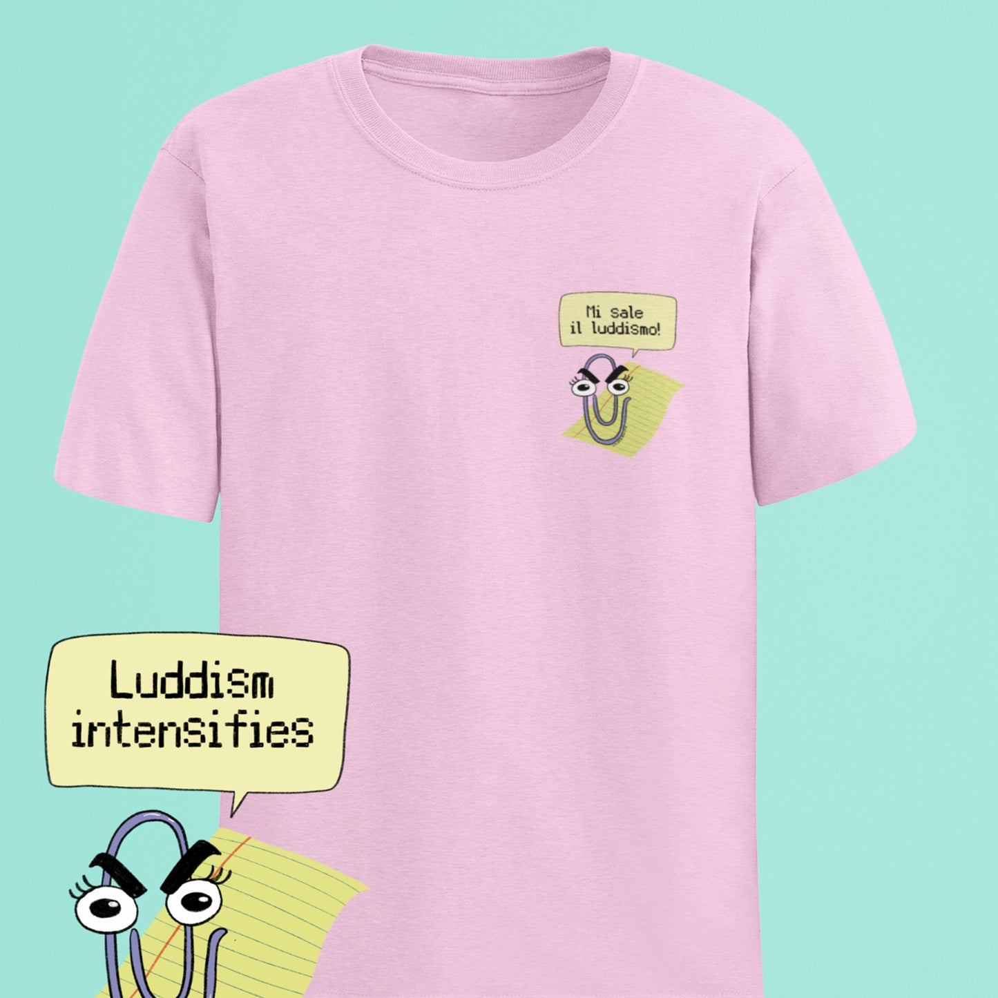 Mi sale il luddismo - T-shirt unisex in cotone biologico