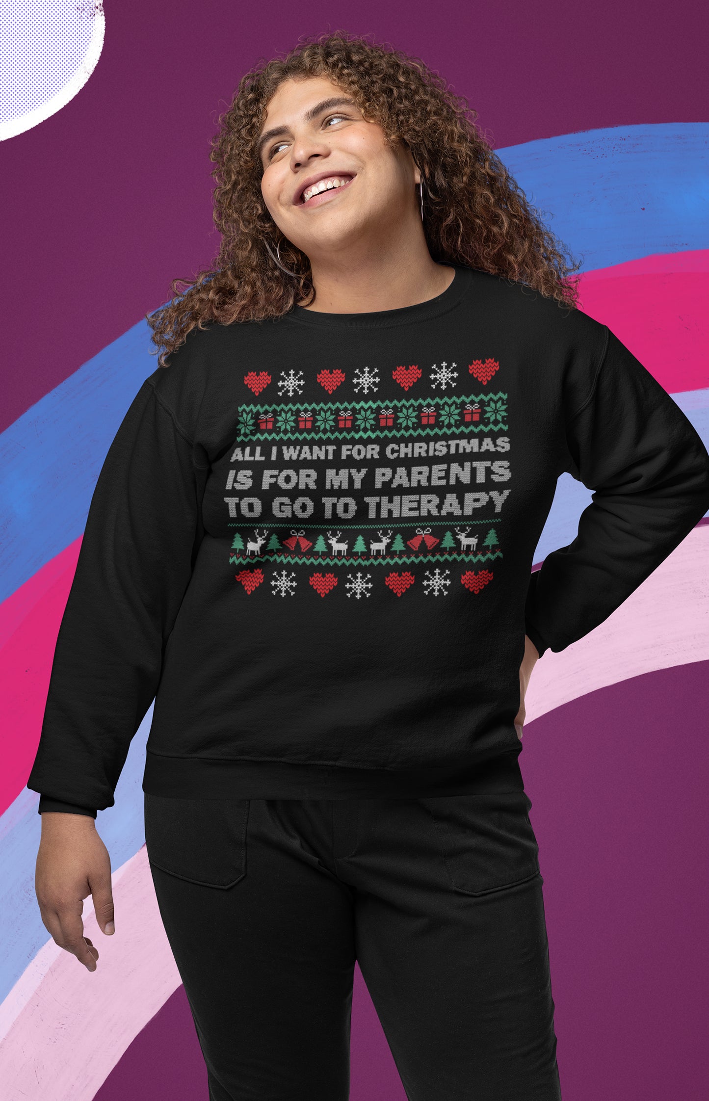 Ugly Christmas Sweater - All I want for Christmas parents version