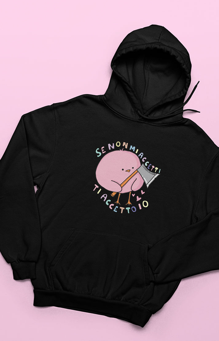 Felpa unisex con cappuccio - Ti accetto