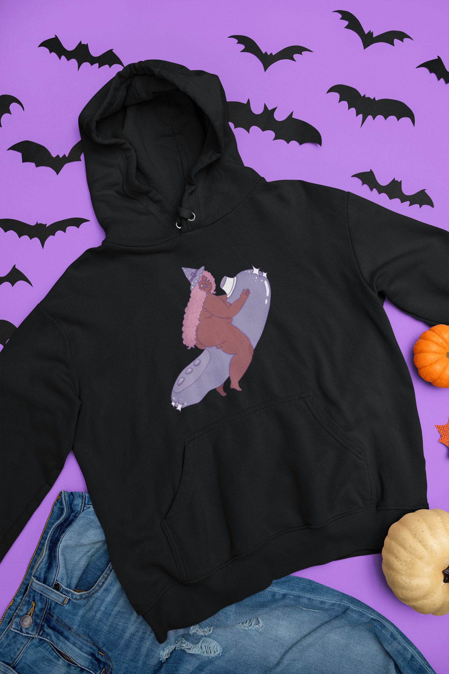 Felpa unisex con cappuccio - Self pleasure witch