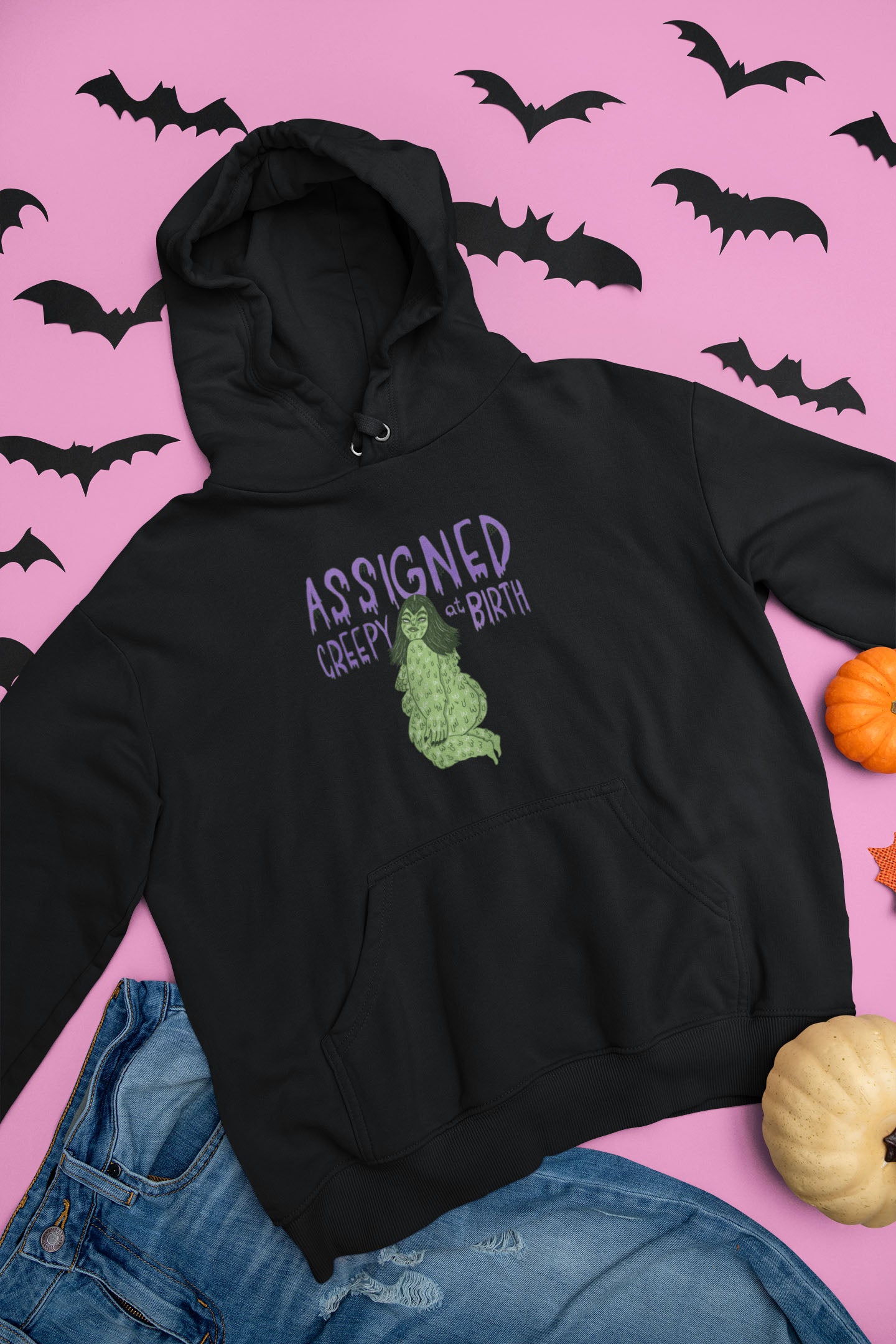 Felpa unisex con cappuccio - Assigned creepy at birth