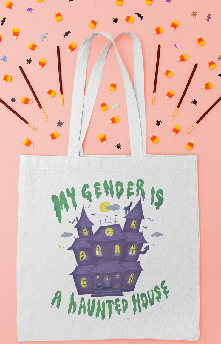 Tote bag - My gender is a haunted house
