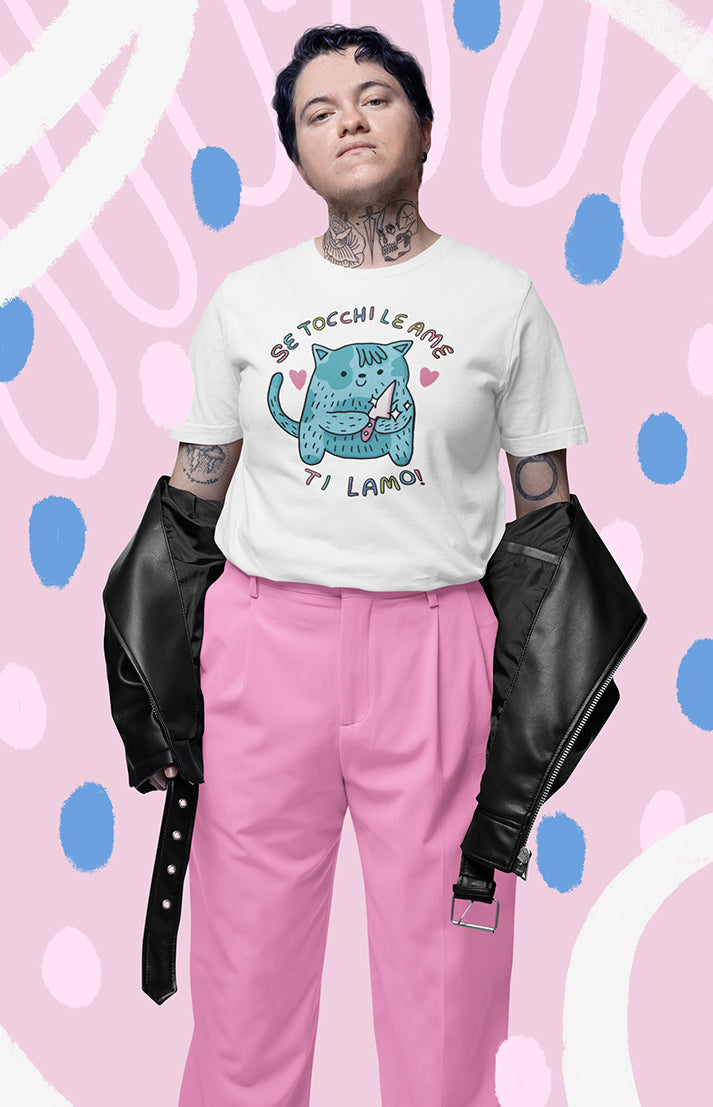 Se tocchi le ame ti lamo - T-shirt unisex in cotone biologico - Collezione Pride