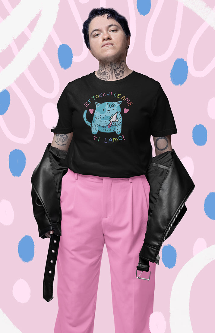 Se tocchi le ame ti lamo - T-shirt unisex in cotone biologico - Collezione Pride
