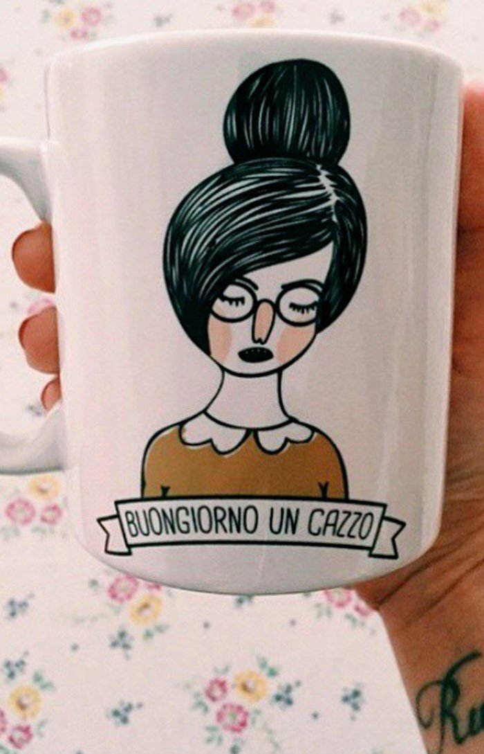 Tazza in ceramica - Buongiorno un c****