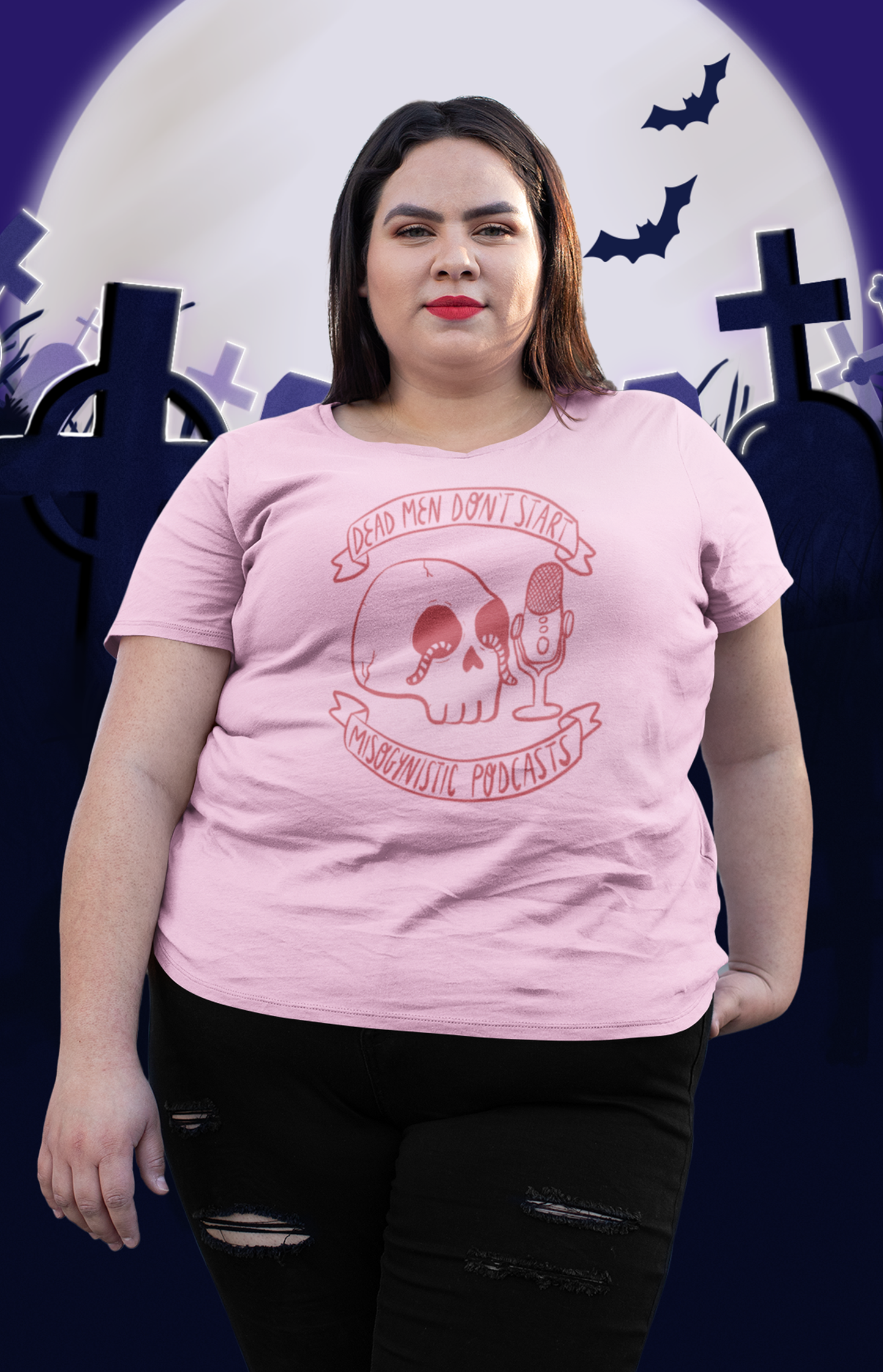Dead men don't start misogynistic podcast - Organic unisex t-shirt