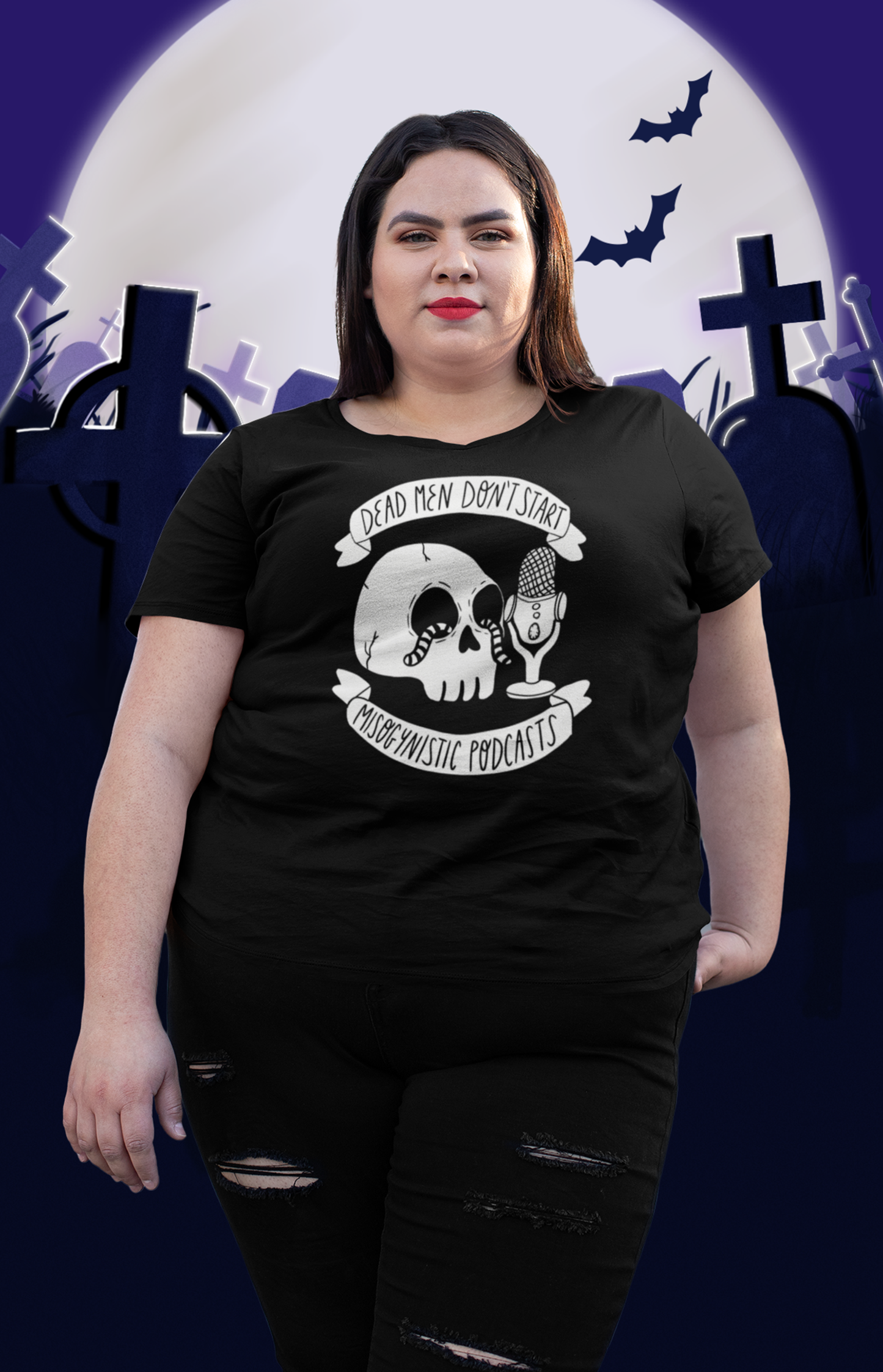 Dead men don't start misogynistic podcast - Organic unisex t-shirt