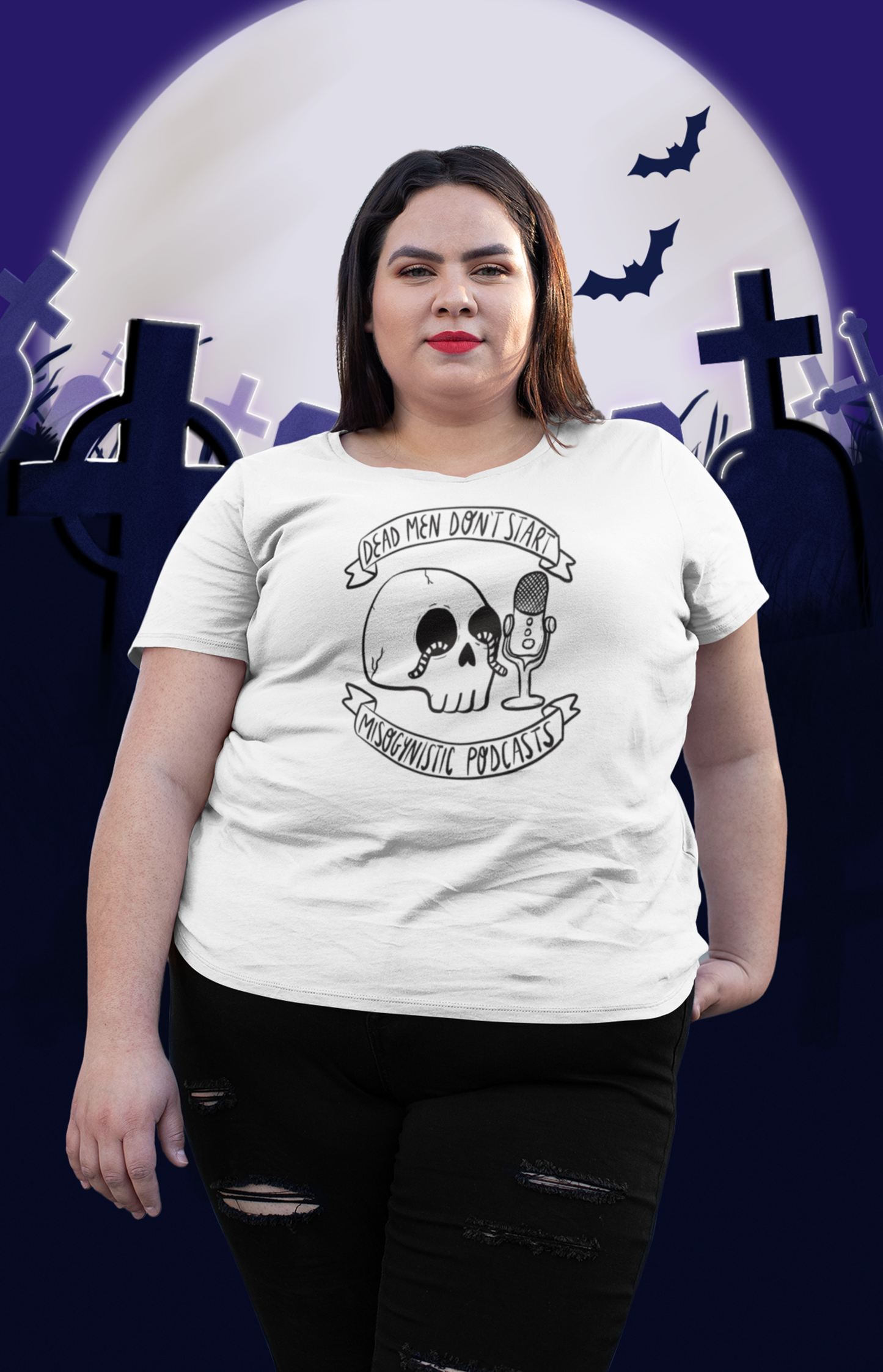 Dead men don't start misogynistic podcast - Organic unisex t-shirt