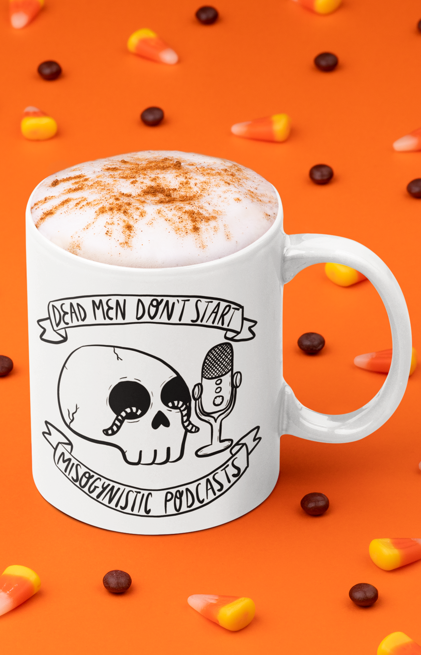 Tazza in ceramica - Dead men don't start misogynistic podcasts