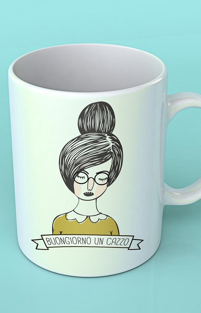 Tazza in ceramica - Buongiorno un c****