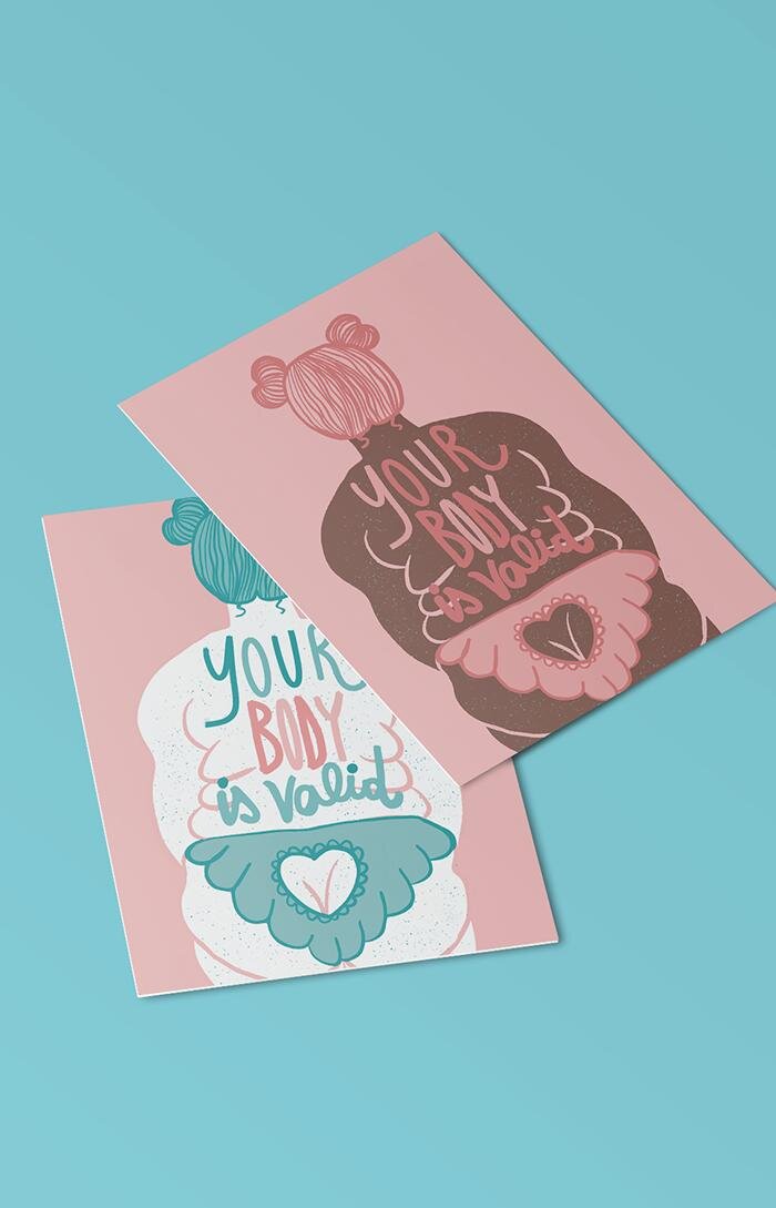 Illustrated postcards
