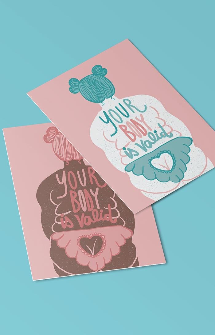 Illustrated postcards
