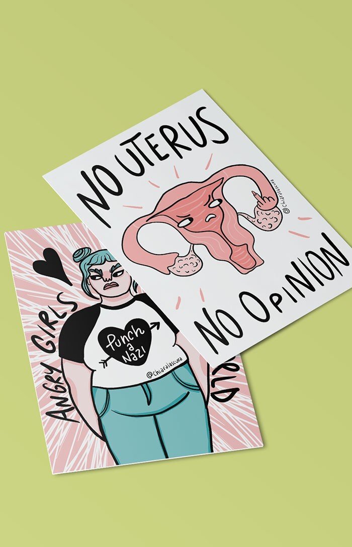 Illustrated postcards