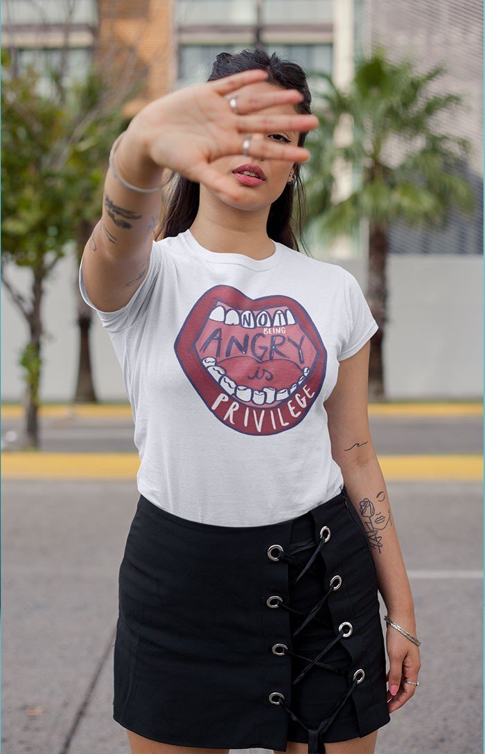 Not being angry is privilege - Organic unisex t-shirt