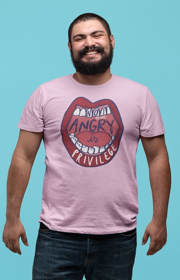 Not being angry is privilege - T-shirt unisex in cotone biologico