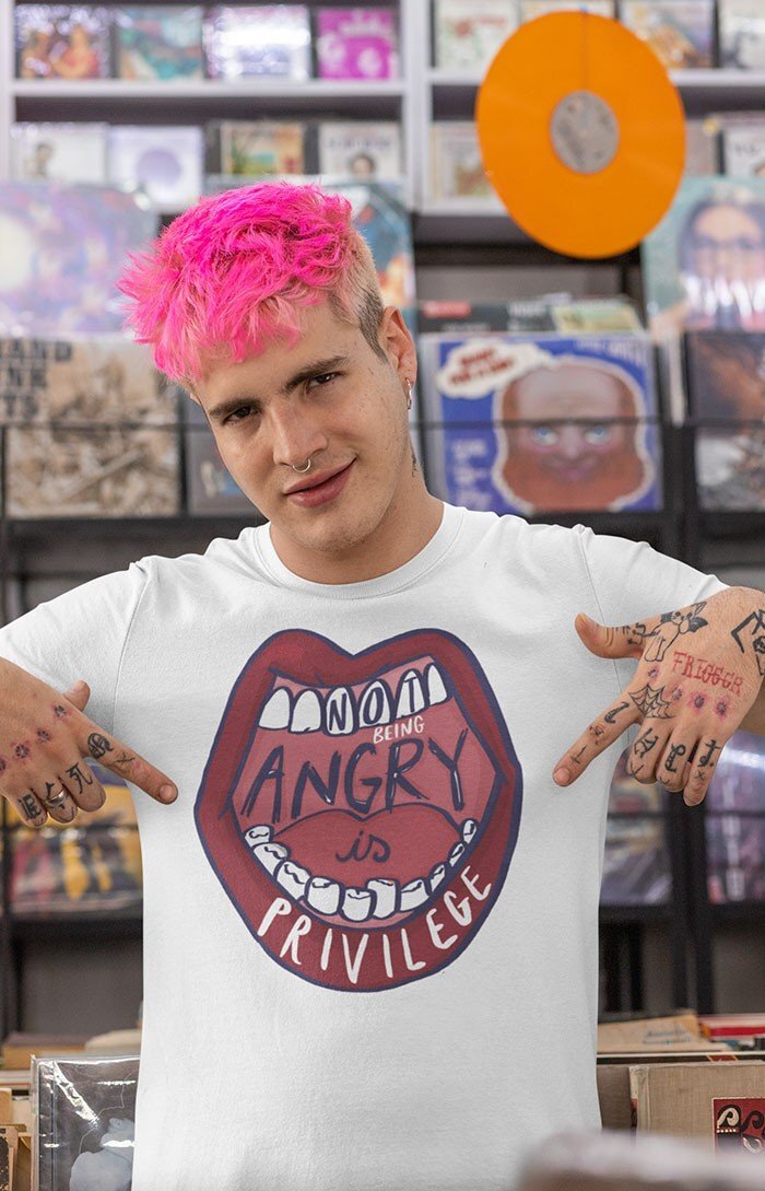 Not being angry is privilege - Organic unisex t-shirt