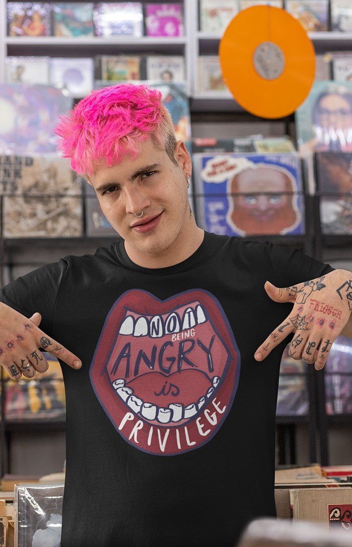 Not being angry is privilege - Organic unisex t-shirt