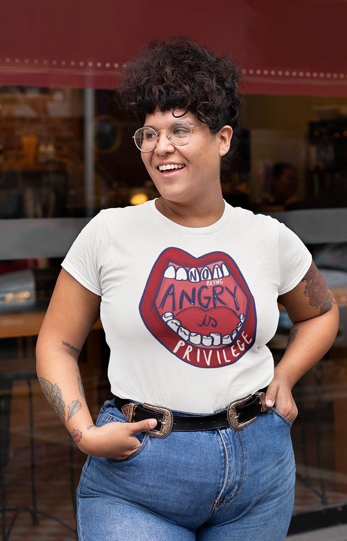 Not being angry is privilege - Organic unisex t-shirt