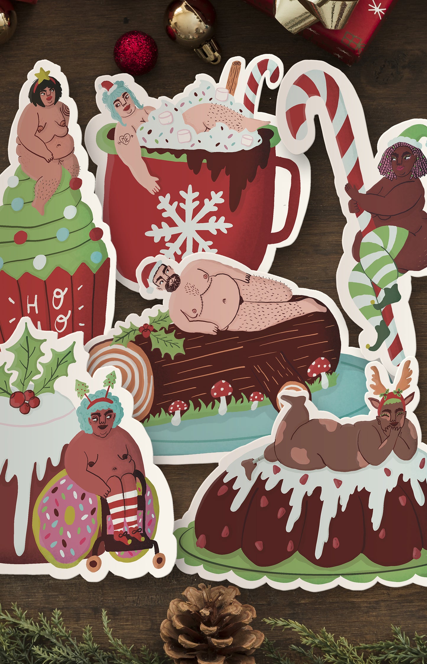 Antidiet Christmas - stickers