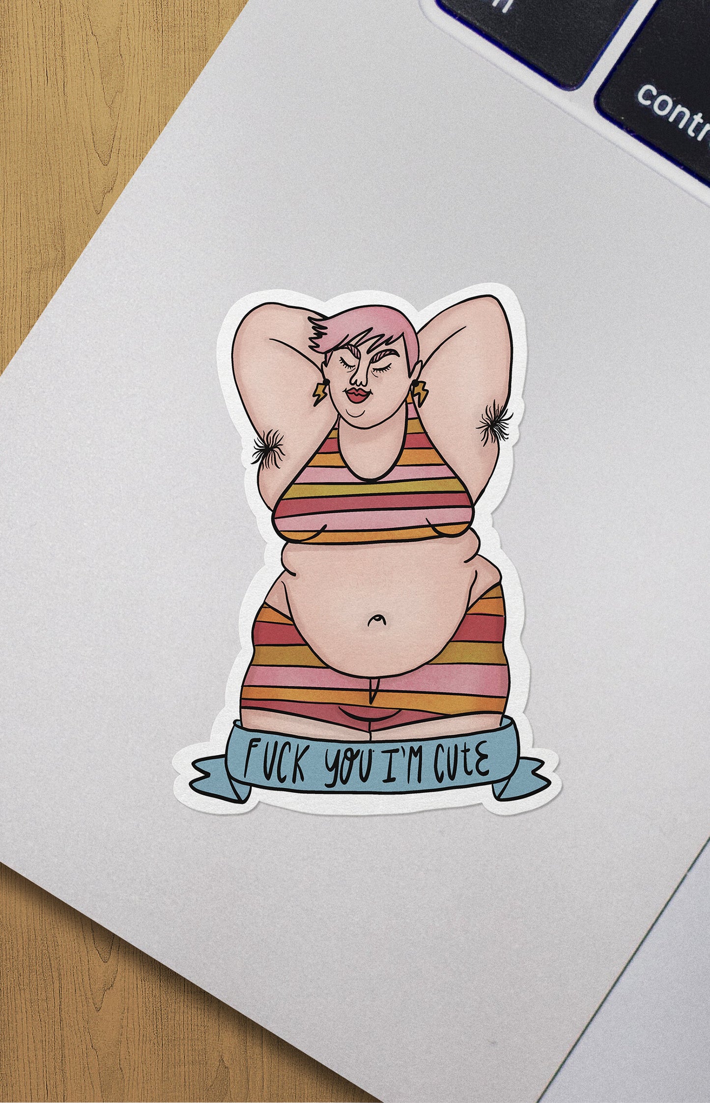 Cute short hair - sticker