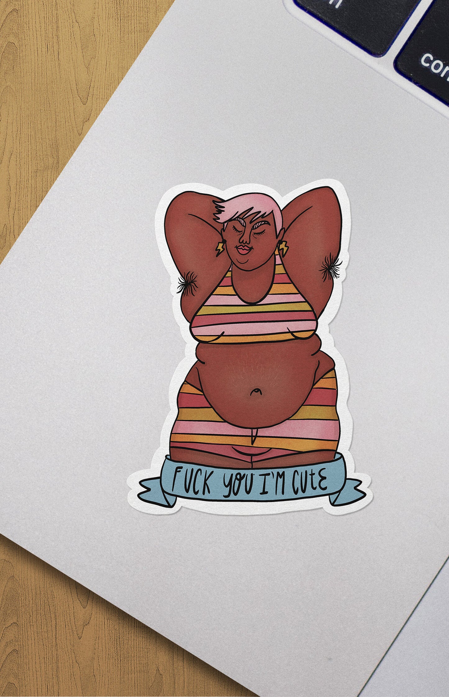 Cute short hair - sticker