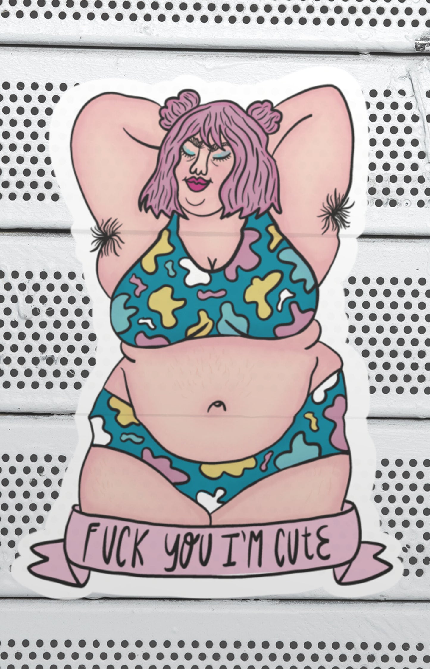 Cute bob hair - sticker