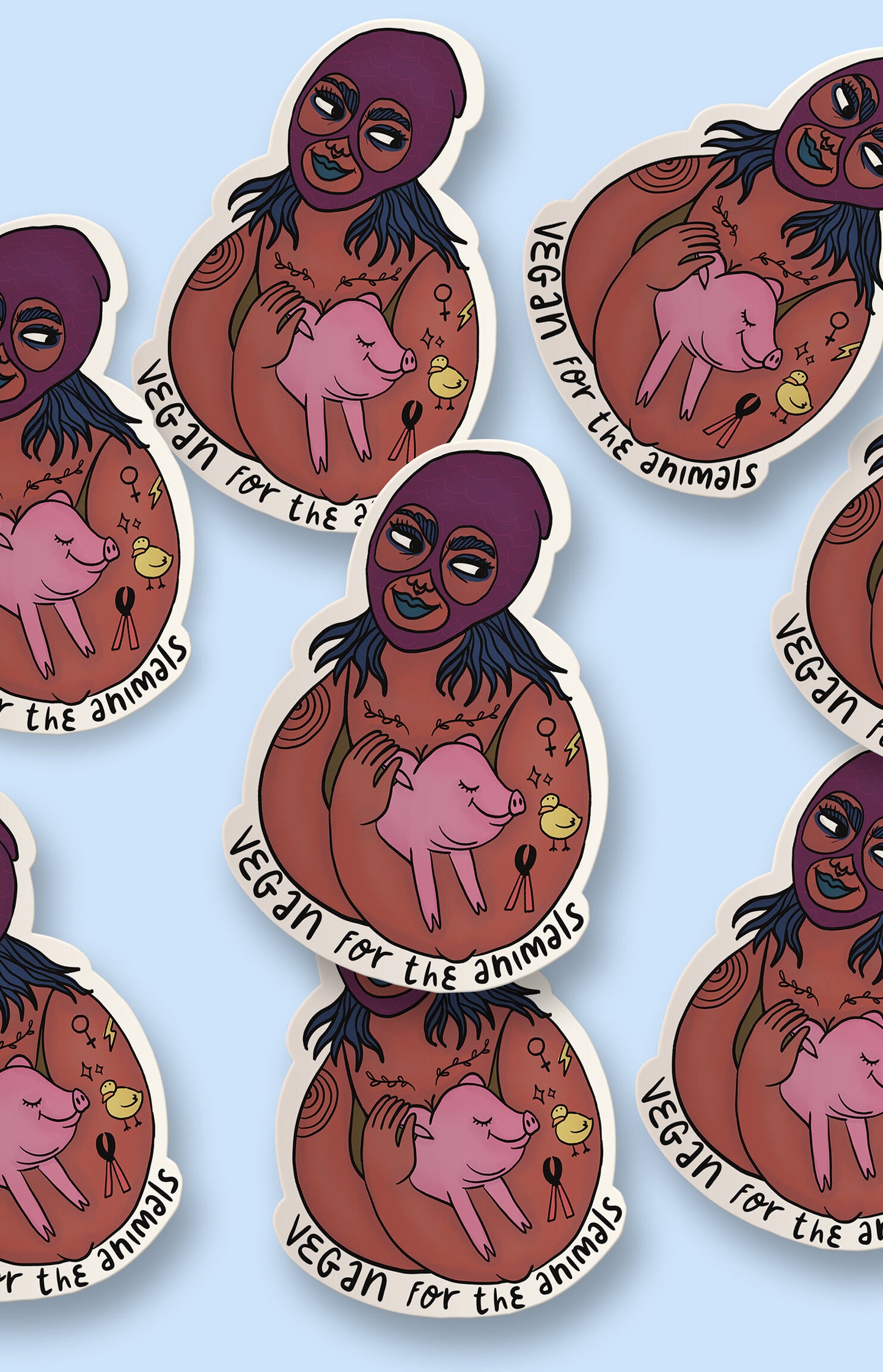 Vegan for the animals - adesivo