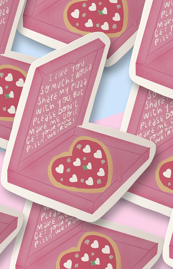 Pizza love - adesivo