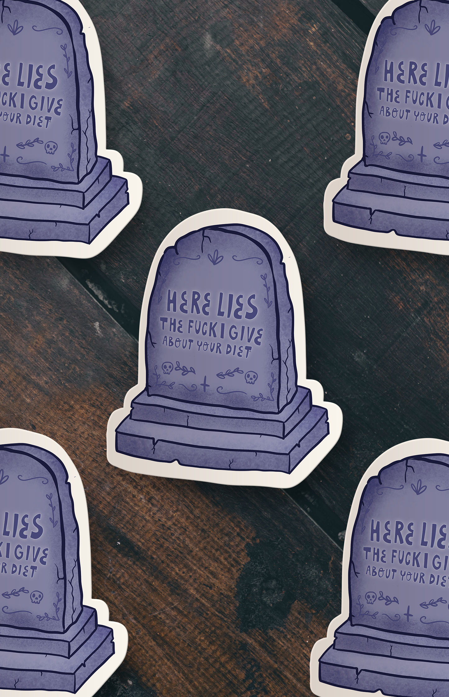 Here lies - sticker