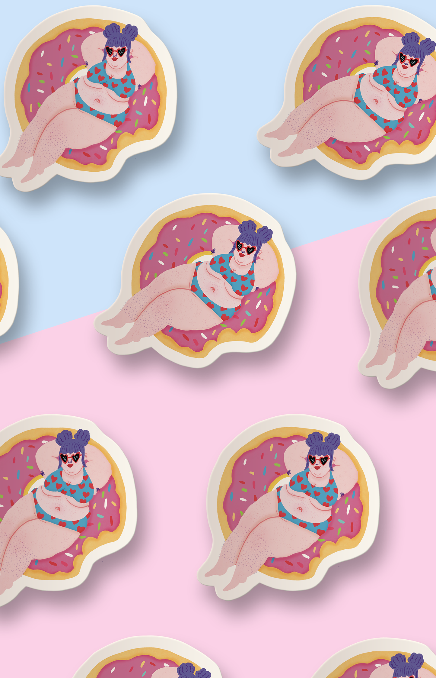 Donut floatie - sticker