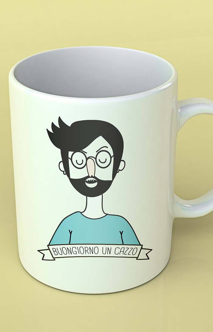 Tazza in ceramica - Buongiorno un c****