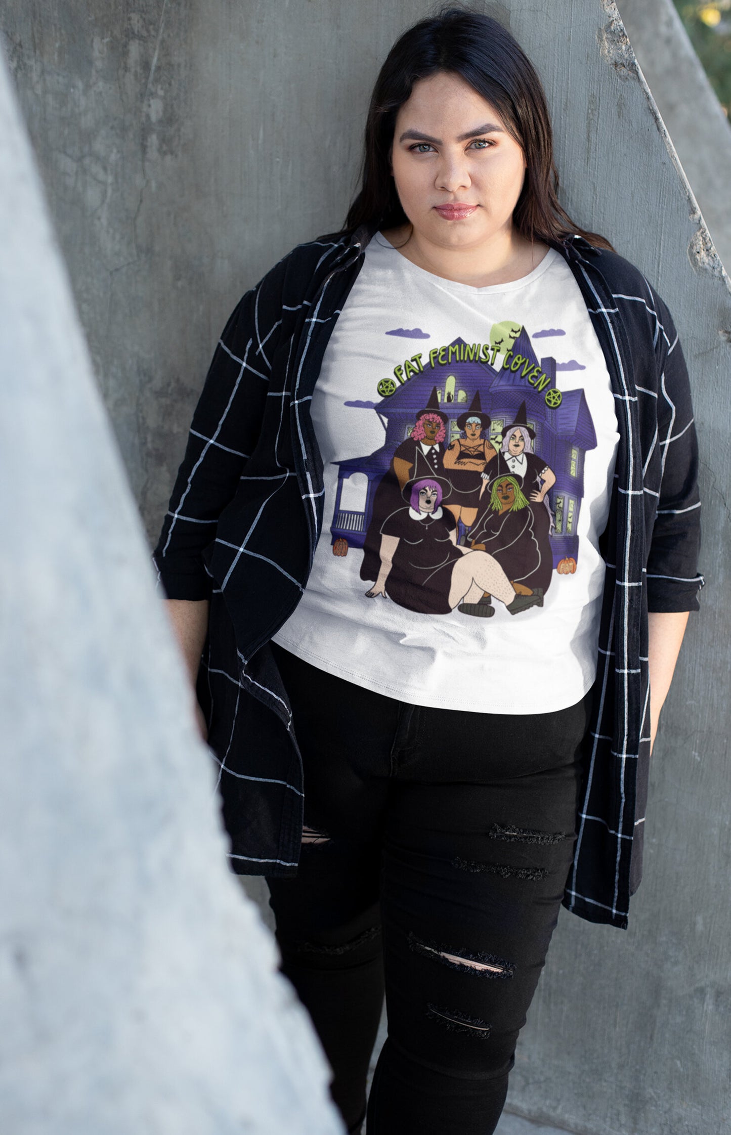 Fat feminist coven full color - Unisex organic t-shirt