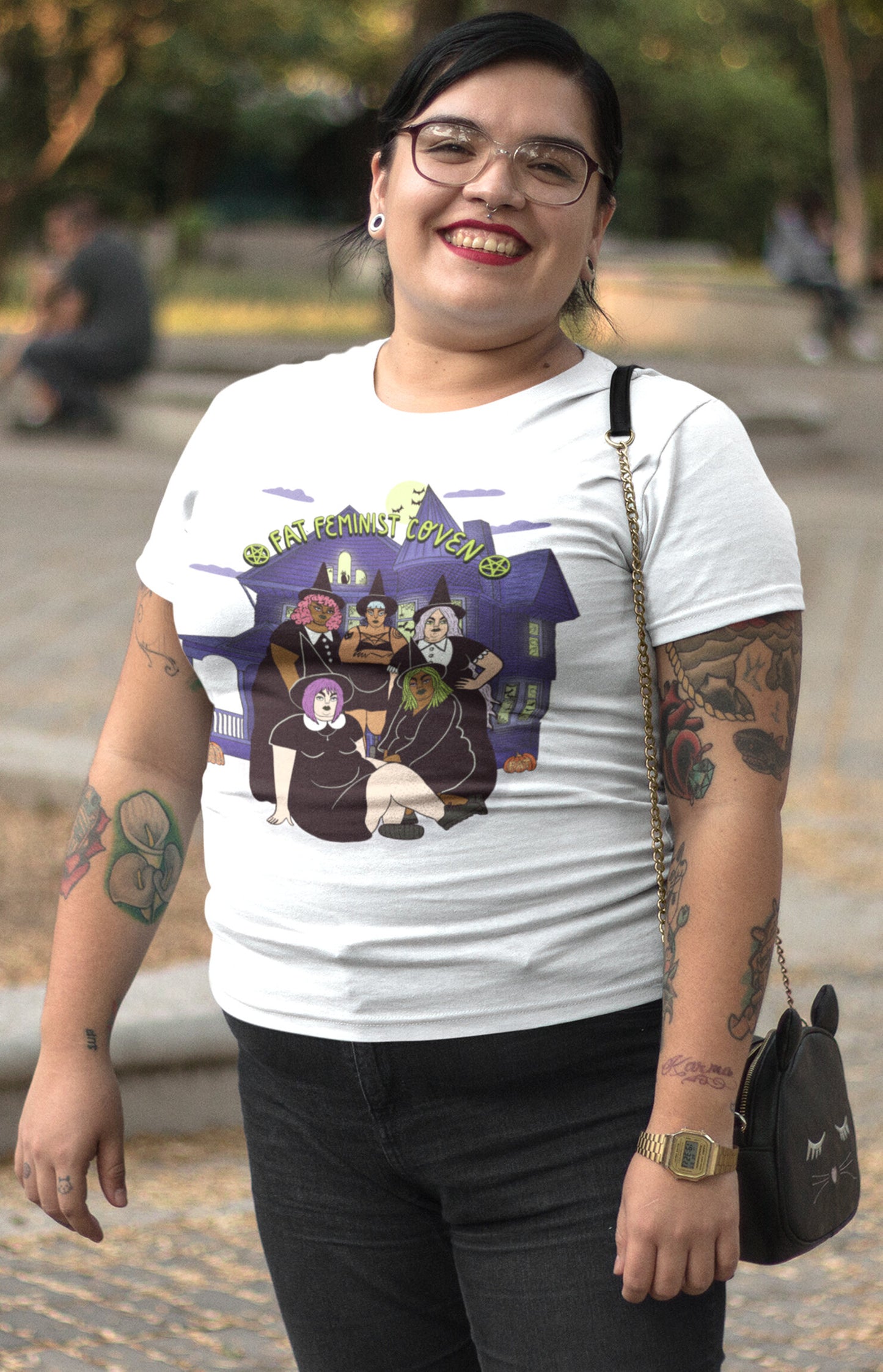Fat feminist coven full color - Unisex organic t-shirt