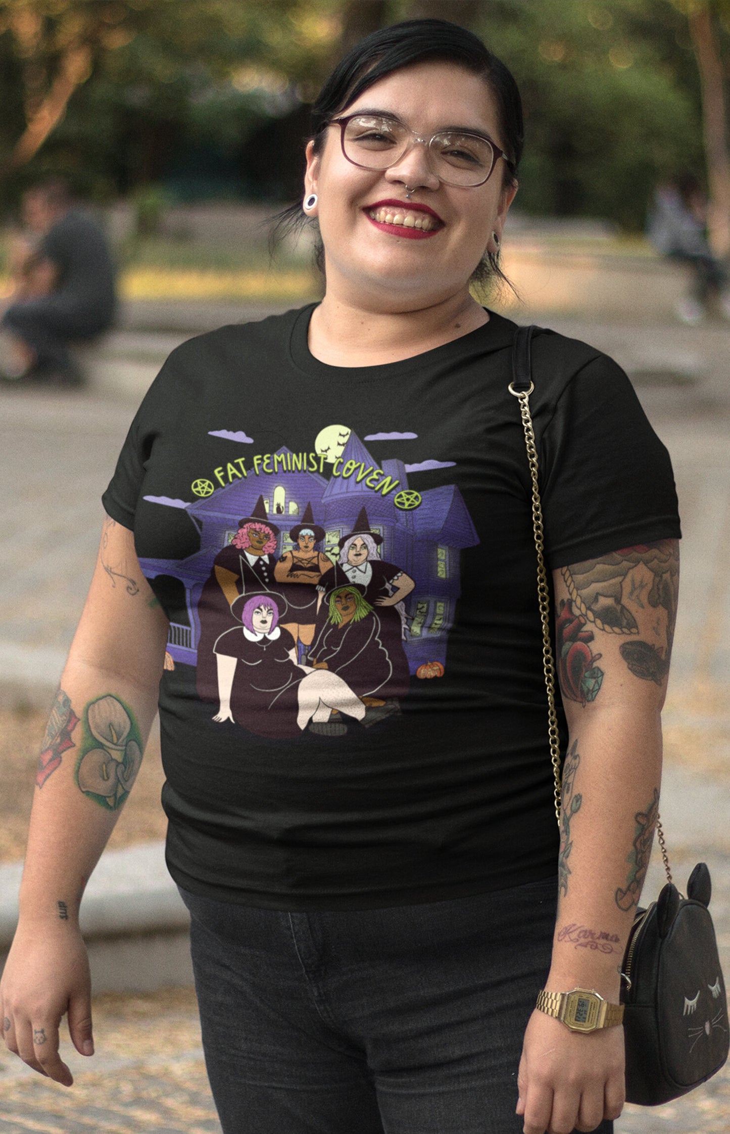 Fat feminist coven full color - Unisex organic t-shirt