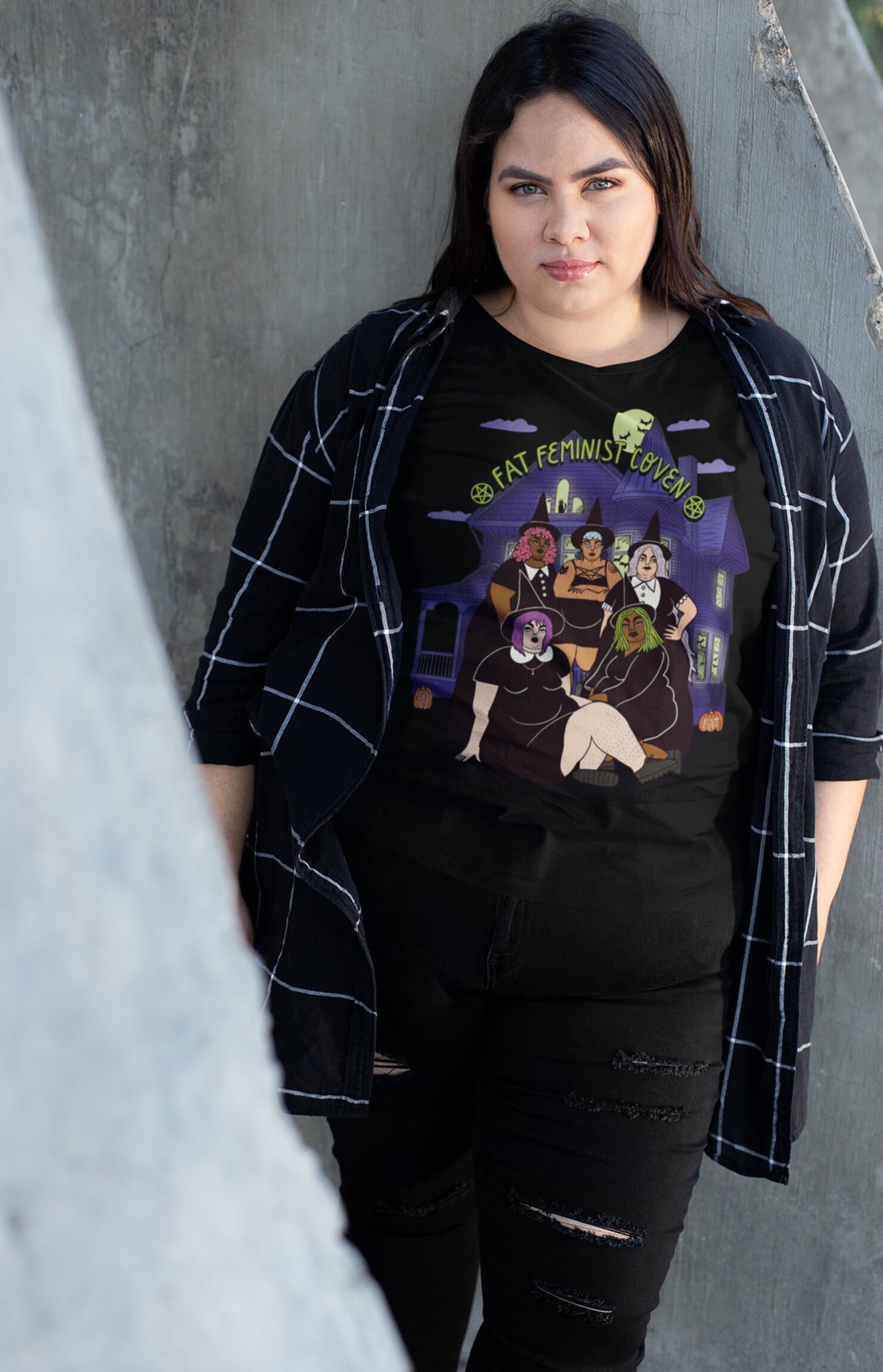 Fat feminist coven full color - Unisex organic t-shirt