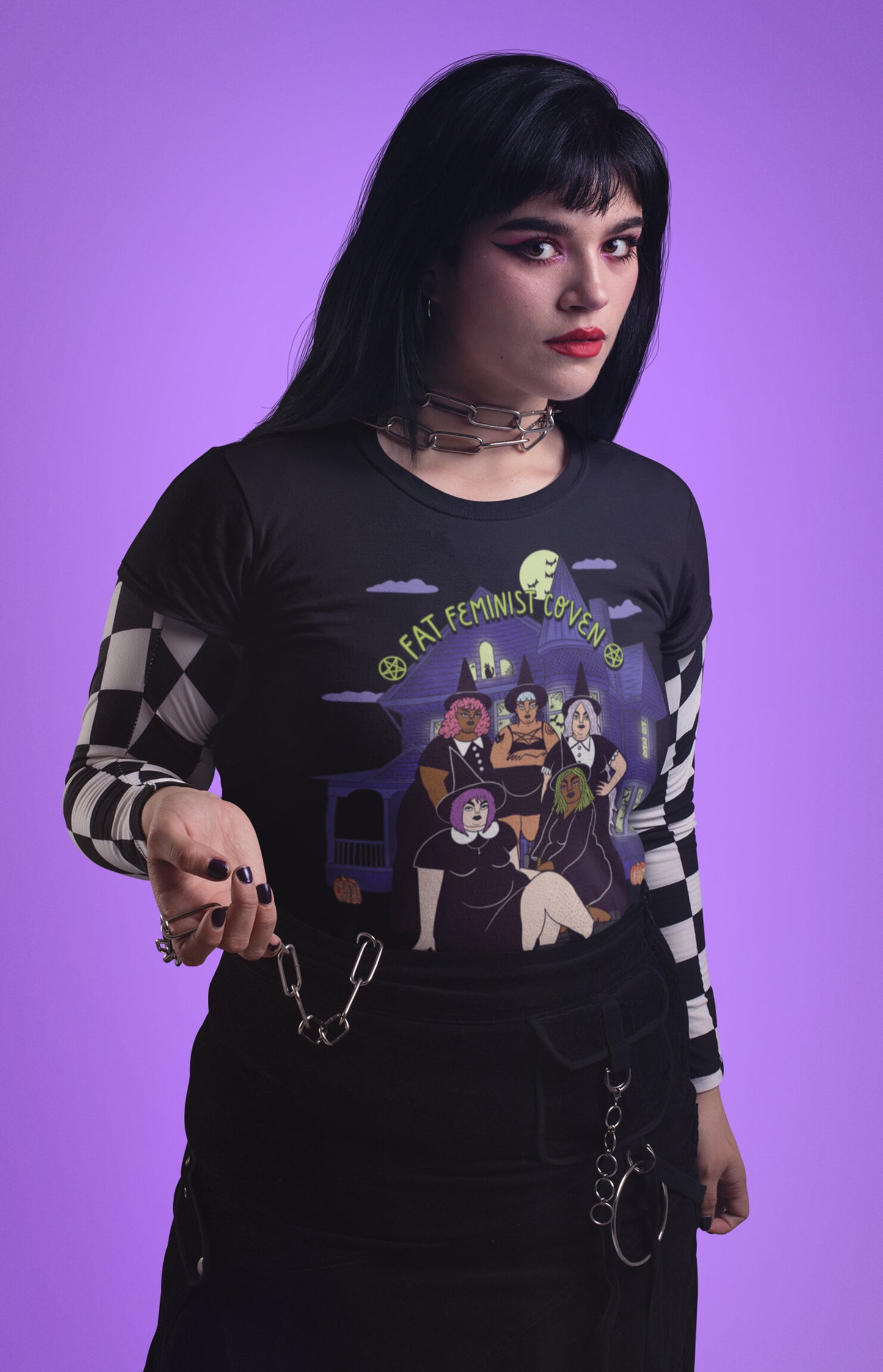 Fat feminist coven full color - Unisex organic t-shirt