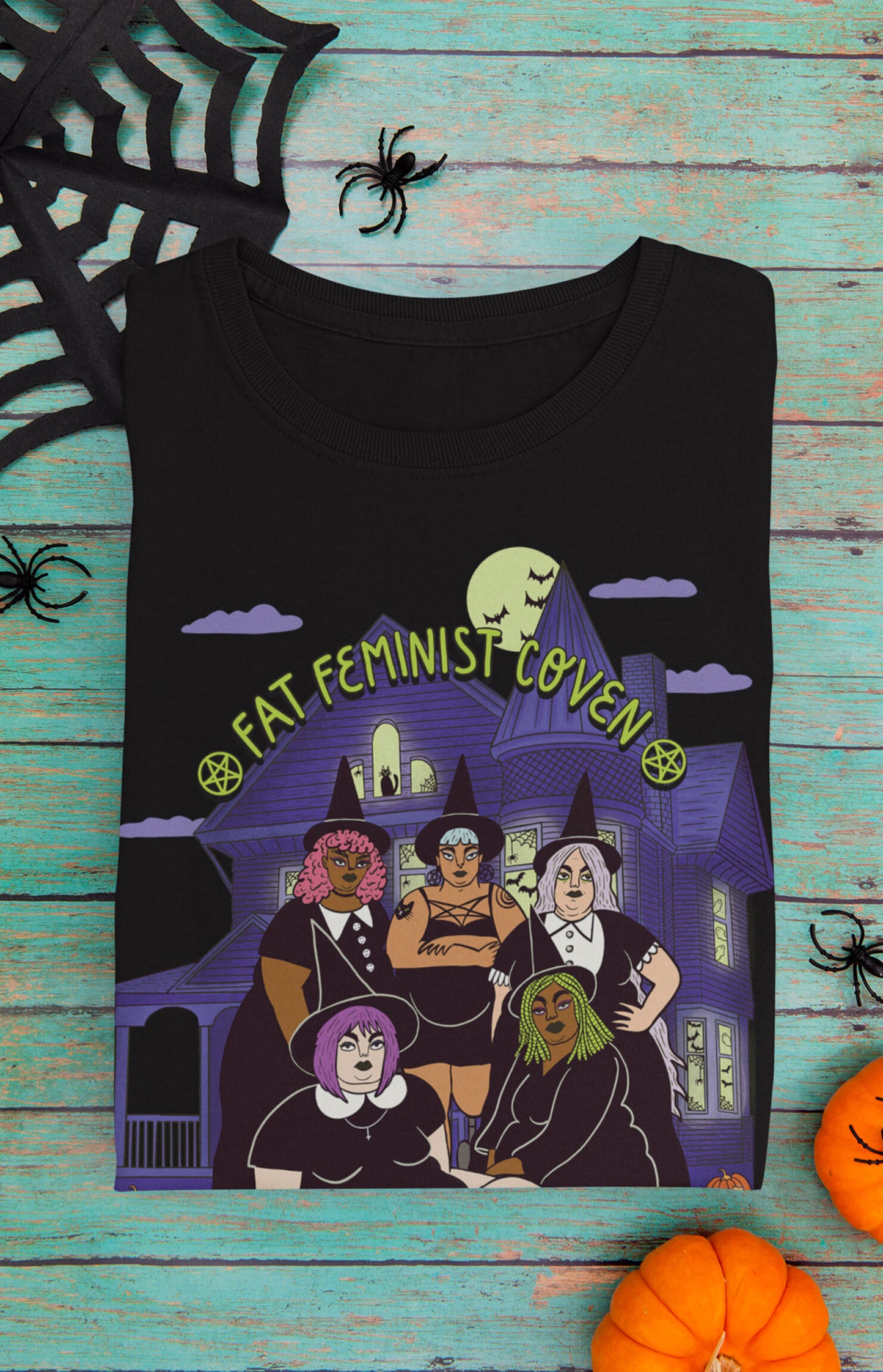 Fat feminist coven full color - Unisex organic t-shirt