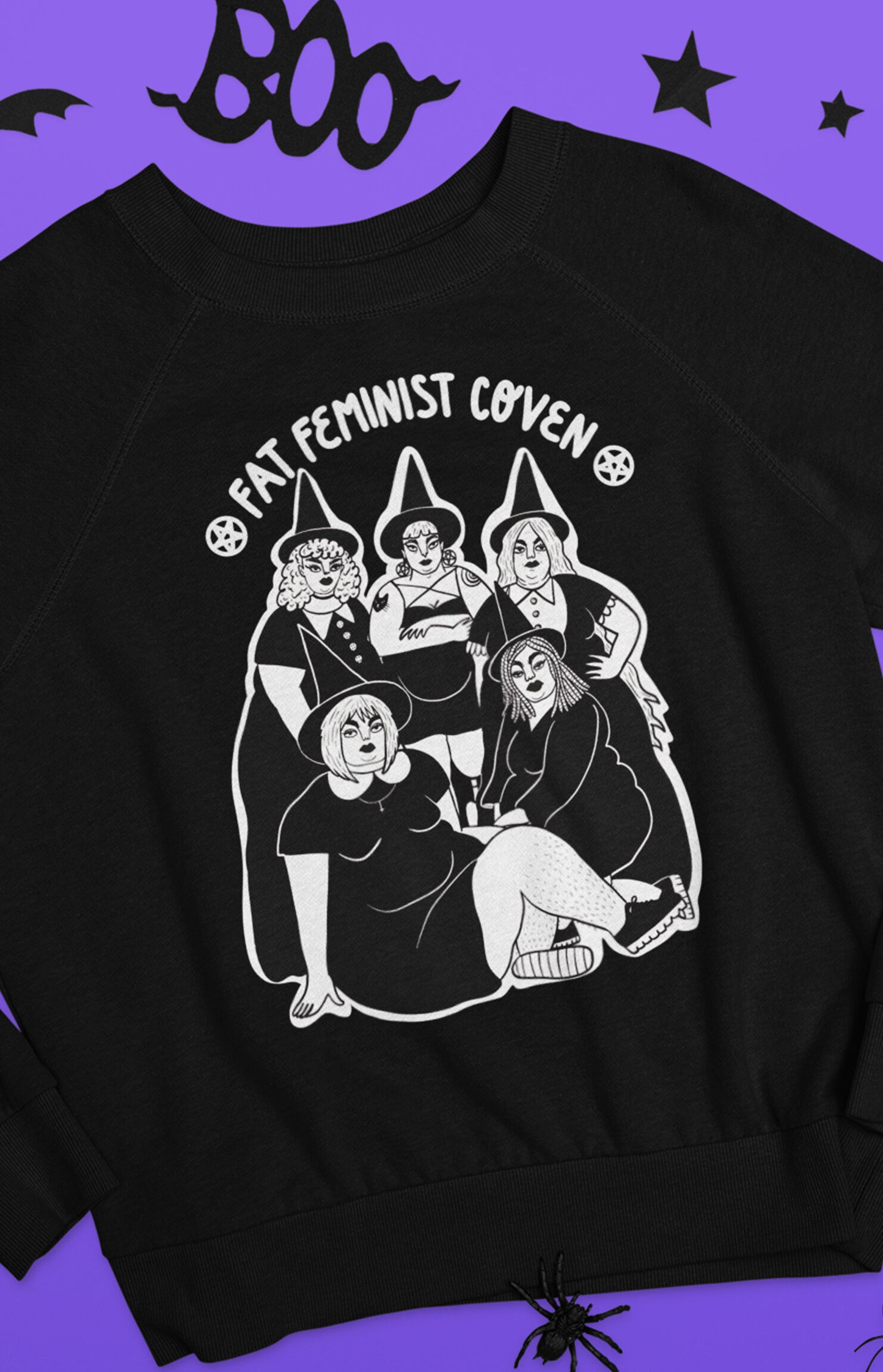 Unisex organic crewneck - Fat feminist coven