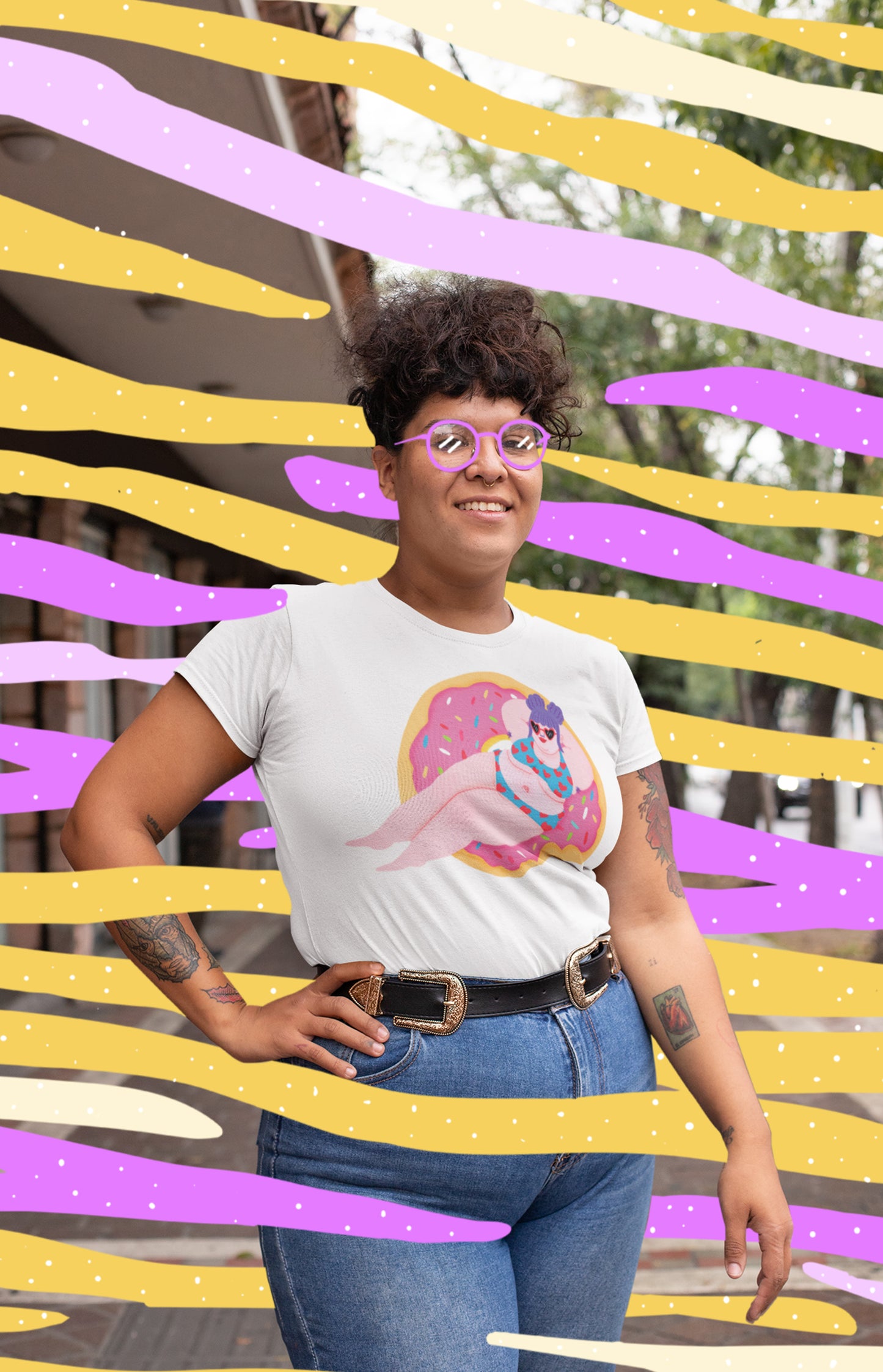 Donut floatie - T-shirt unisex in cotone biologico