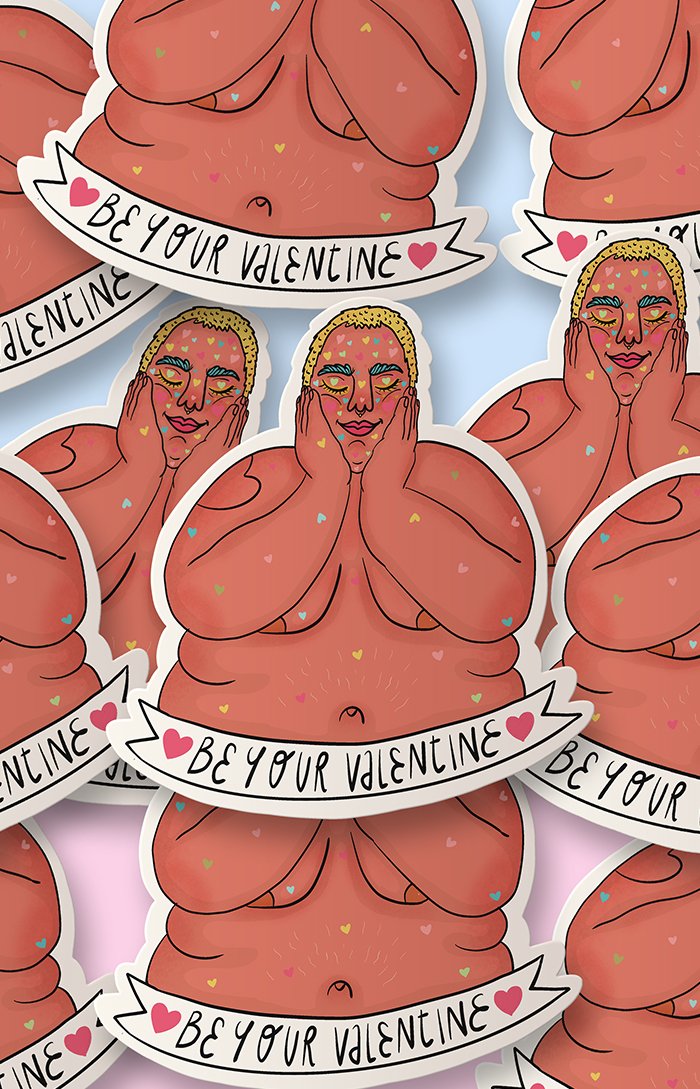 Cute short hair - sticker