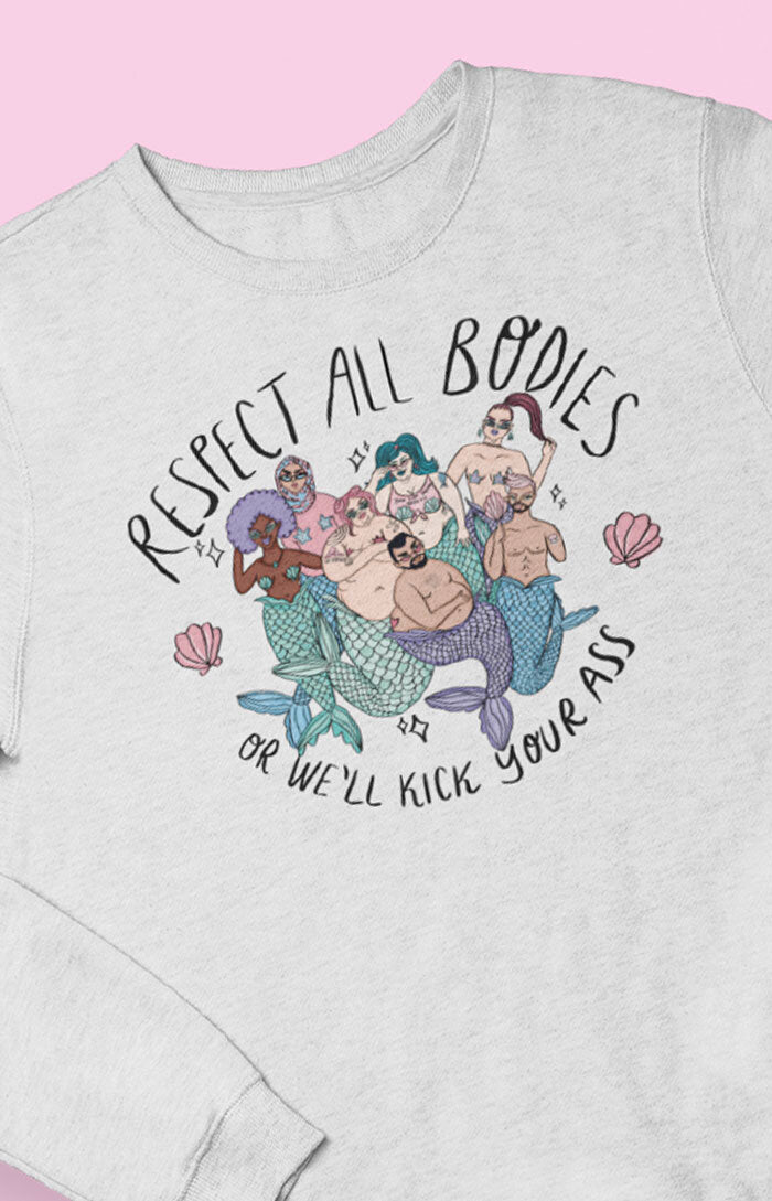 Unisex organic crewneck - Body positive mermaids