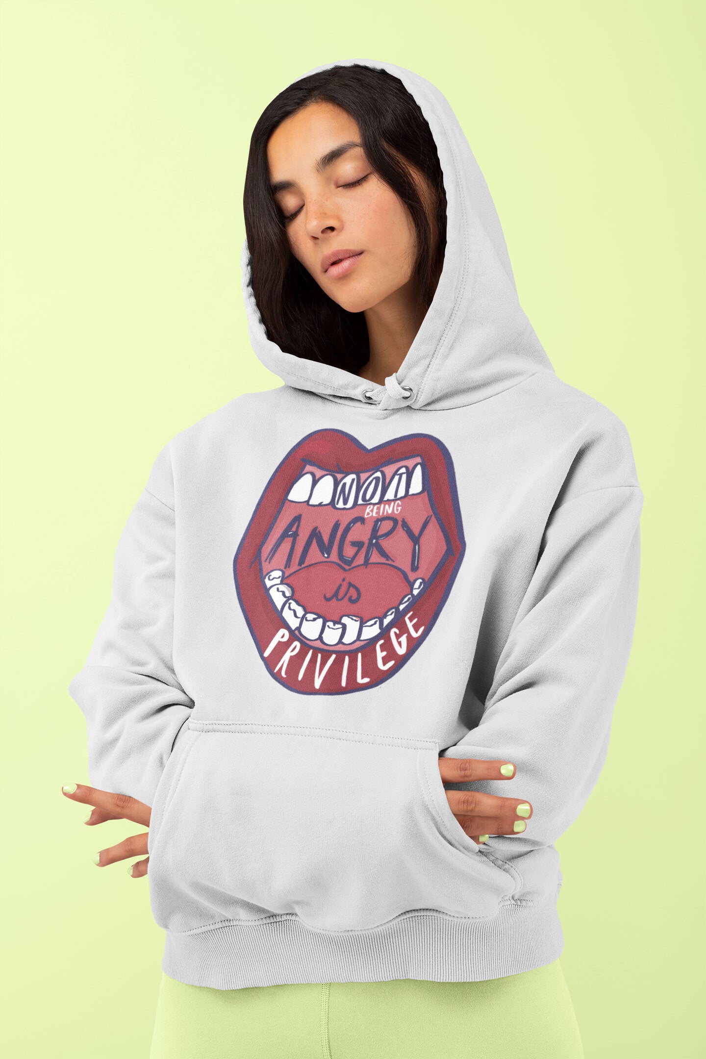 Unisex hooded sweatshirt - Not being angry is privilege