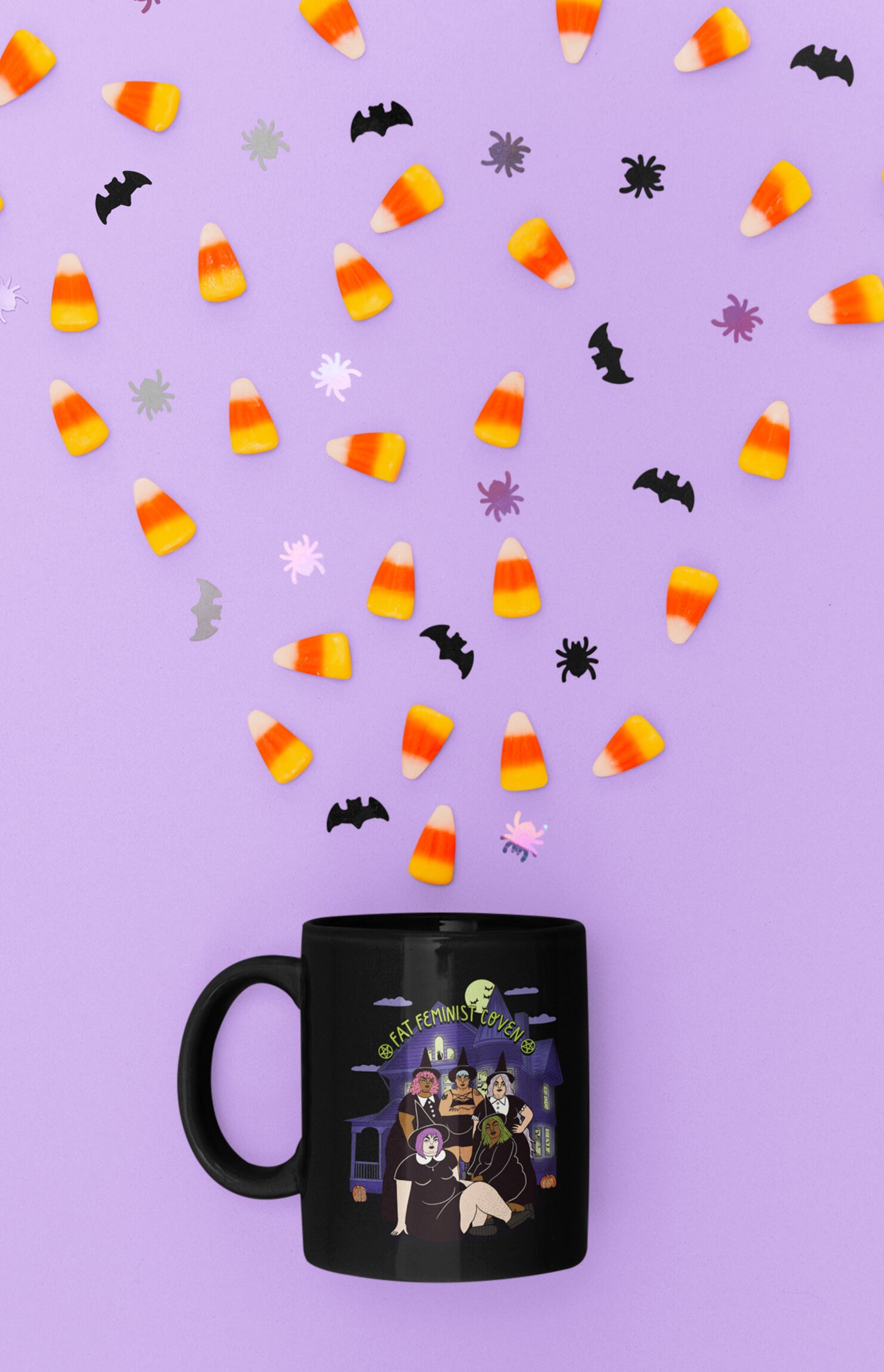 Ceramic mug - Fat feminist coven full color