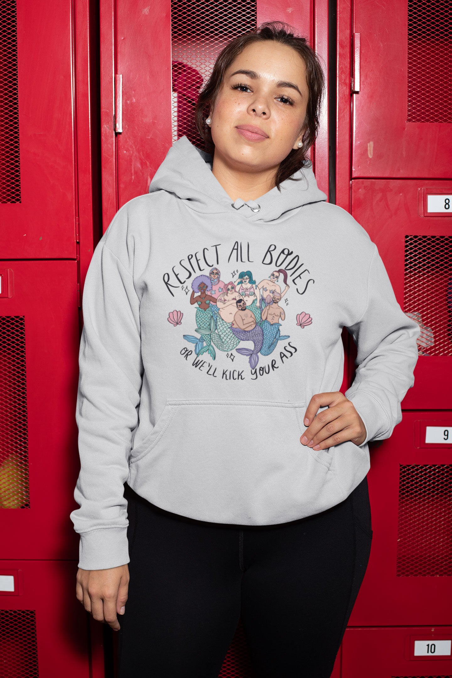 Unisex hooded sweatshirt - Body positive mermaids