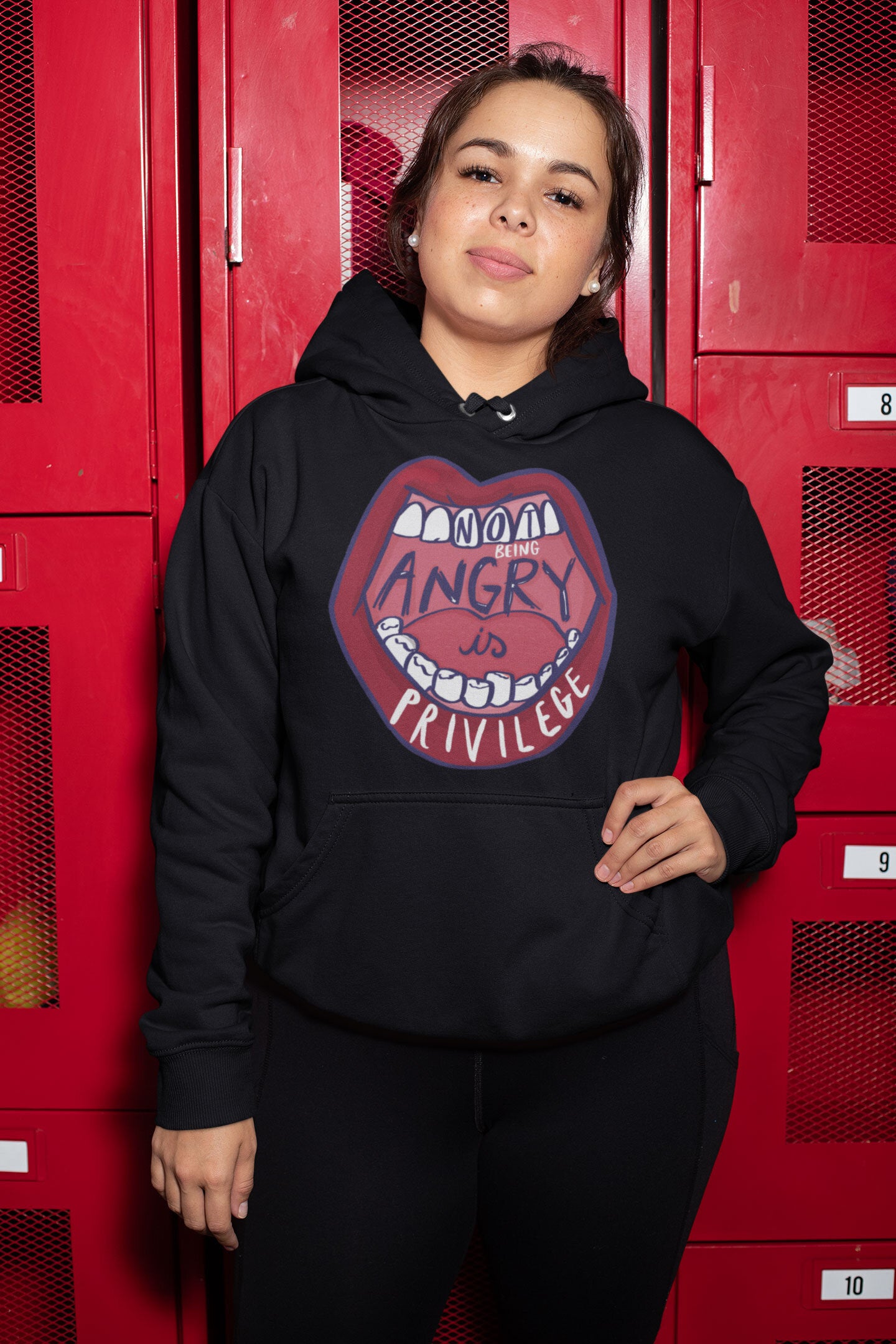 Unisex hooded sweatshirt - Not being angry is privilege