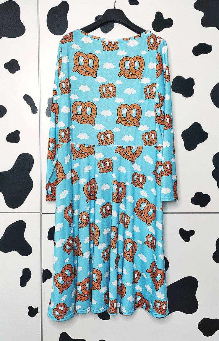 Long Sleeve Midi Dress with pockets - Twisted fate