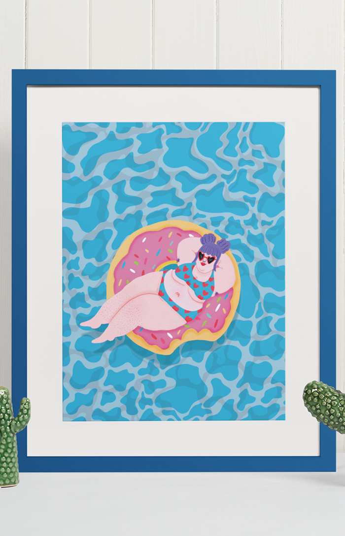 Art print - Donut floatie
