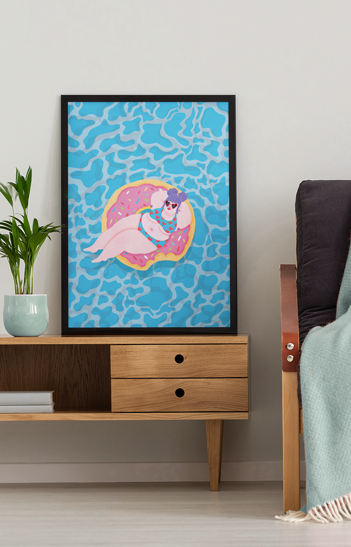 Art print - Donut floatie